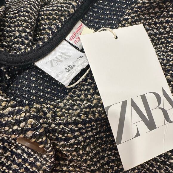 NWT Zara Black Tweed Tank Dress - Picture 6 of 6